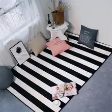 Простые черные/белые полосатые коврики для гостиной, дома, спальни, коврики и ковры для детской комнаты, для кабинета, коврик для кофейного столика