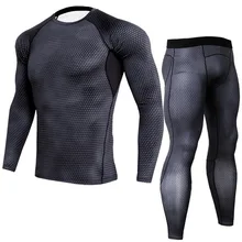 New 2018 Workout clothes quick-drying suit tights the gym compression garment quick-drying long-sleeved clothes