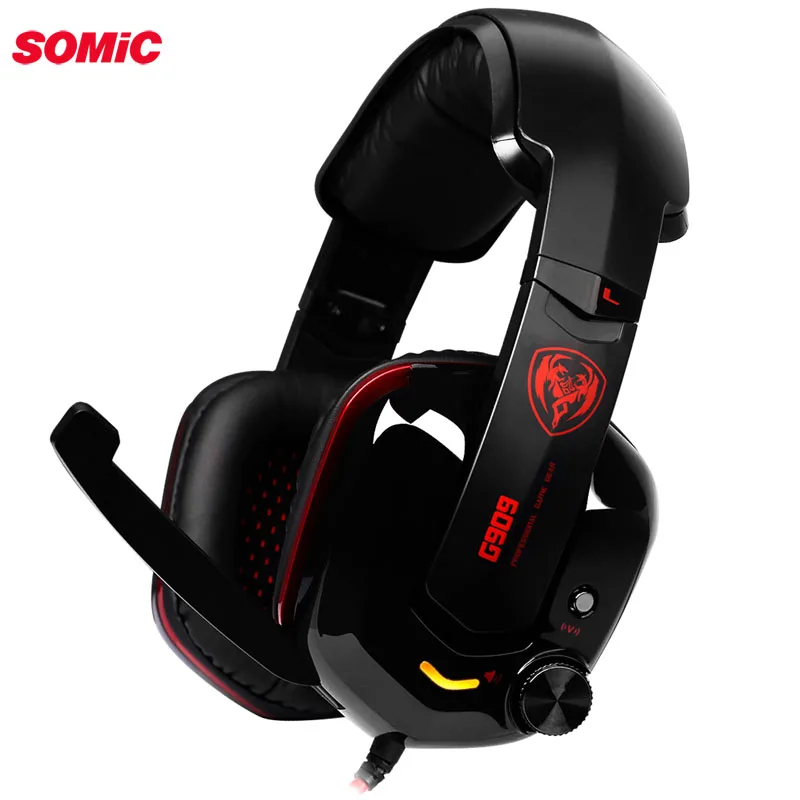 Goede Somic G909 Gamer Headset Virtual 7.1 Stereo Wired Gaming Hoofdtelefoon Trillingen Oortelefoon Hoofdtelefoon Met Microfoon Voor Pc Computer