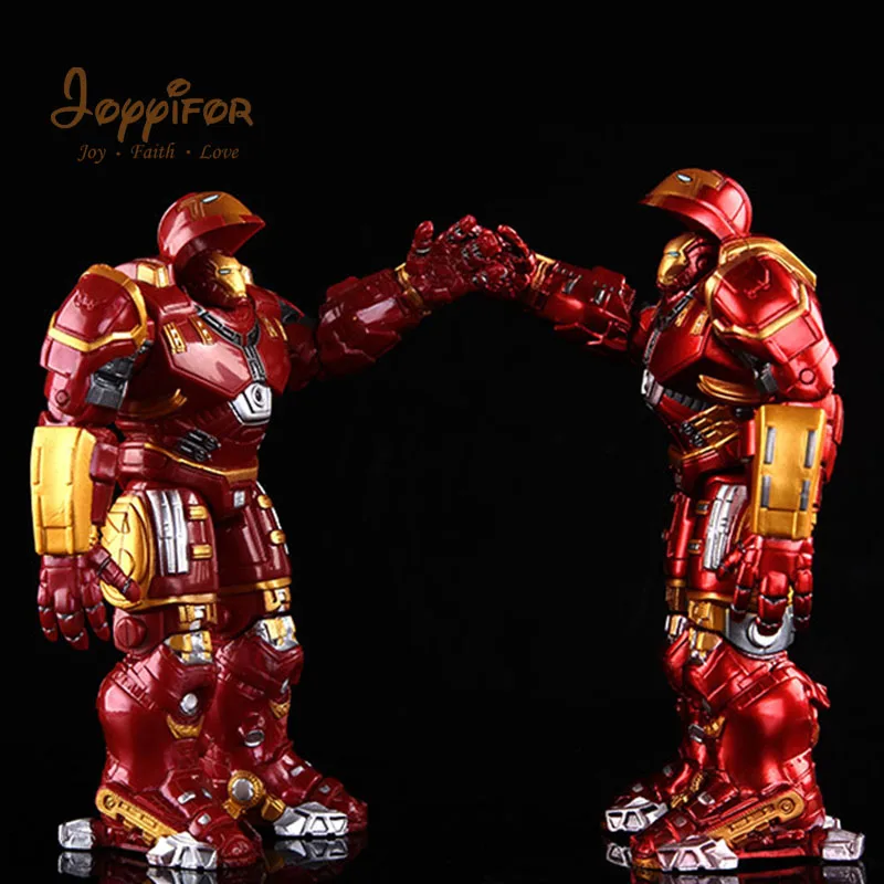 

Joyyifor 2 Kinds Avengers Metal Iron Man Hulkbuster Armor Joints Movable 18CM LED Light PVC Action Figure Collection Model Toys