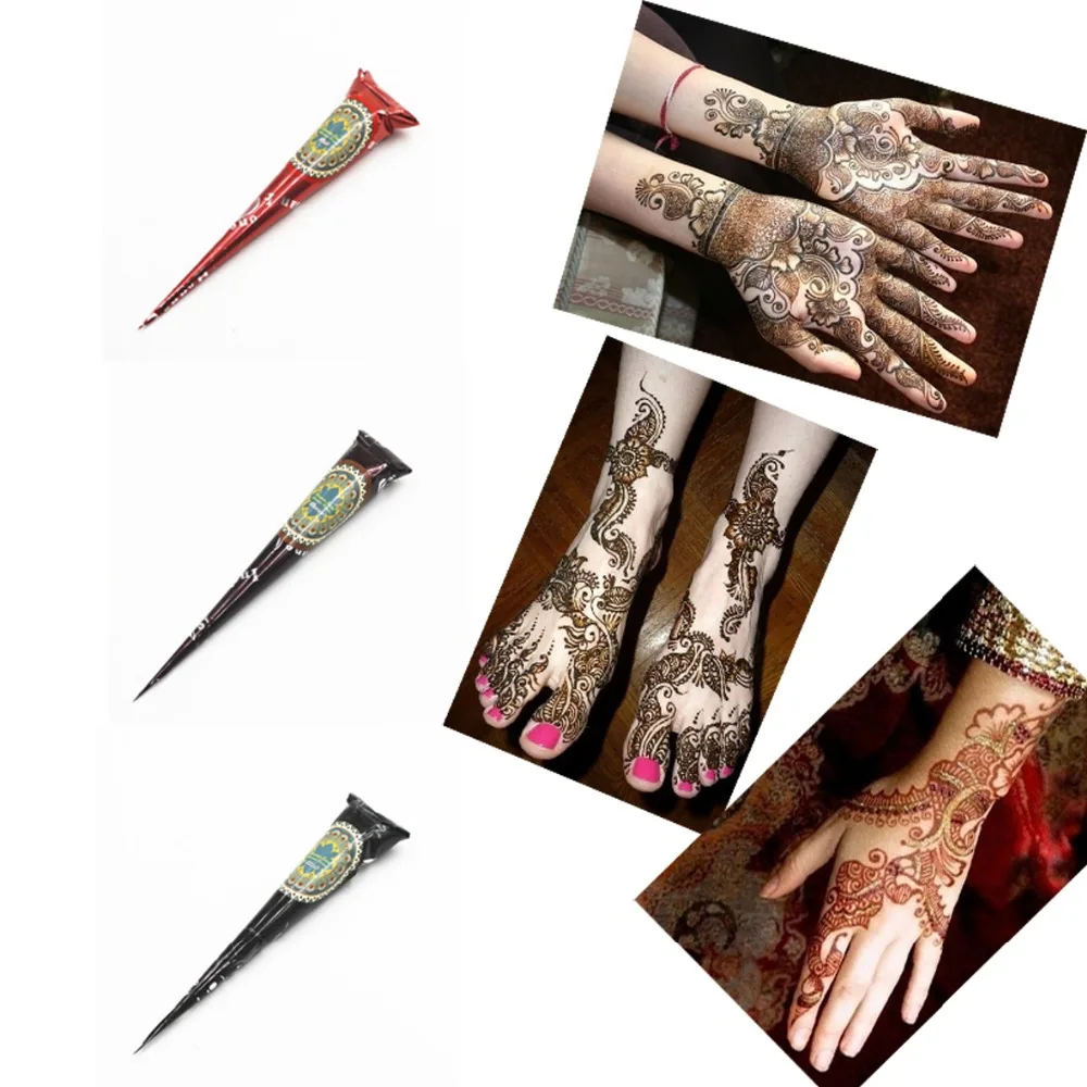 3Color New Arrivals Body Art Paint High Quality Mini Natural Indian