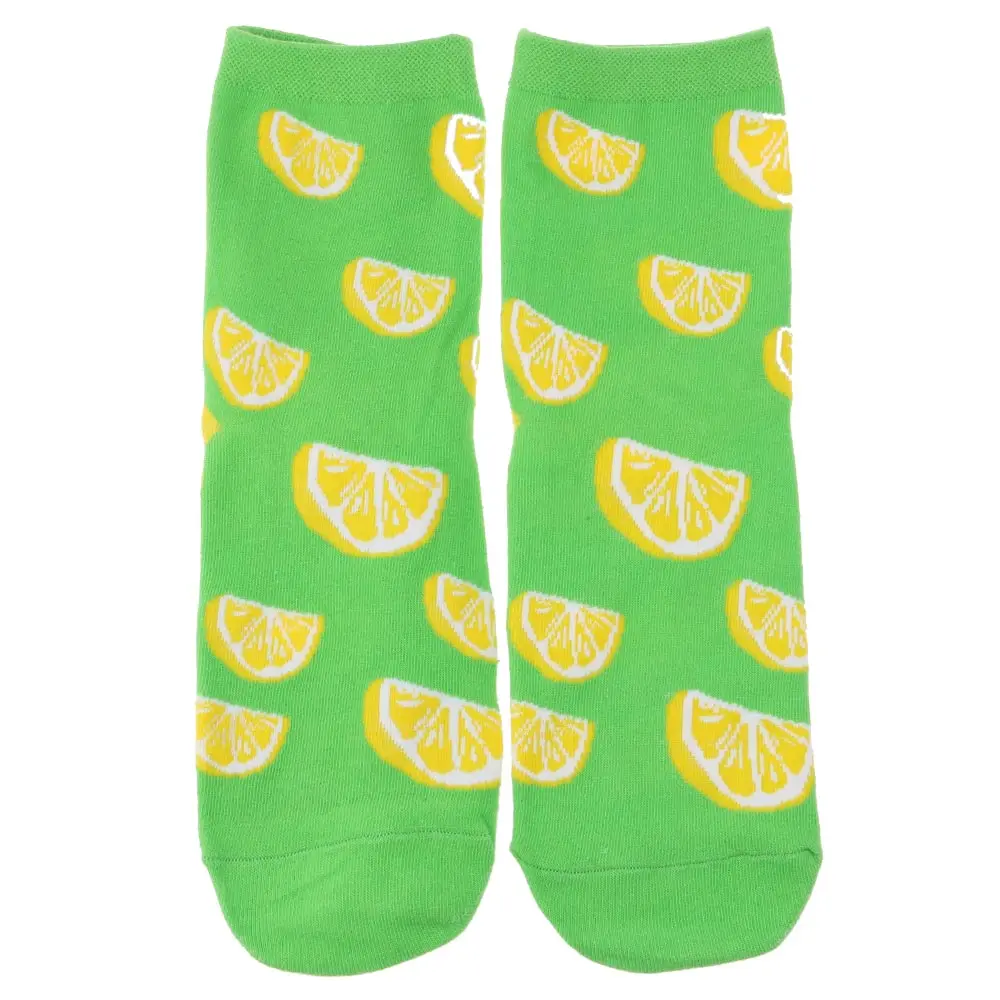 Модные носки с фруктами из мультфильмов; хлопковые плотные милые носки для девочек/женщин; Новинка - Цвет: 3