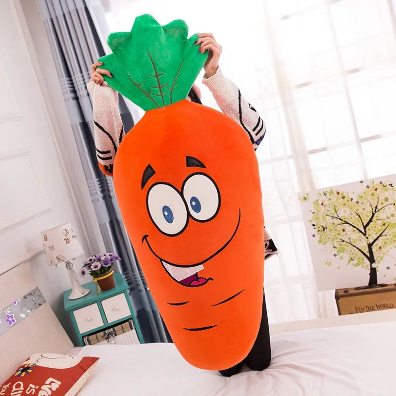 1 шт. 45-85 см оранжевый милый морковь плюшевая игрушка кукла растение девочка подарок Рождество Валентина подарок прекрасная Репка подушка