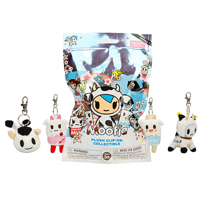 

Tokidoki Cute Animal Cow Blind Box Ornaments Key Chain Mobile Phone Backpack Pendant Plush Keychain