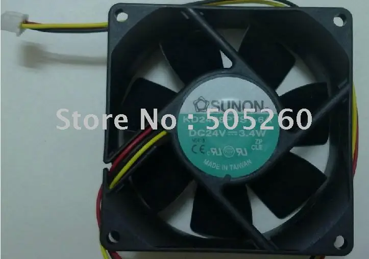 Hzdo 8cm 8025 24v 3 4 W KD2408PTS1 6A 3wire охлаждающий вентилятор|cooling fan|24v cooling fancooling fan |