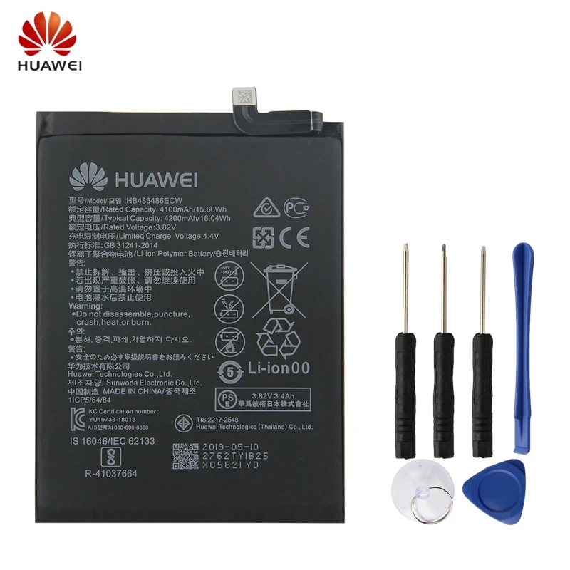 

HuaWei Original HB486486ECW Battery For Huawei P30 Pro Mate20 Pro Mate 20 Pro Replacement Phone Battery With Free Tools 4200mAh