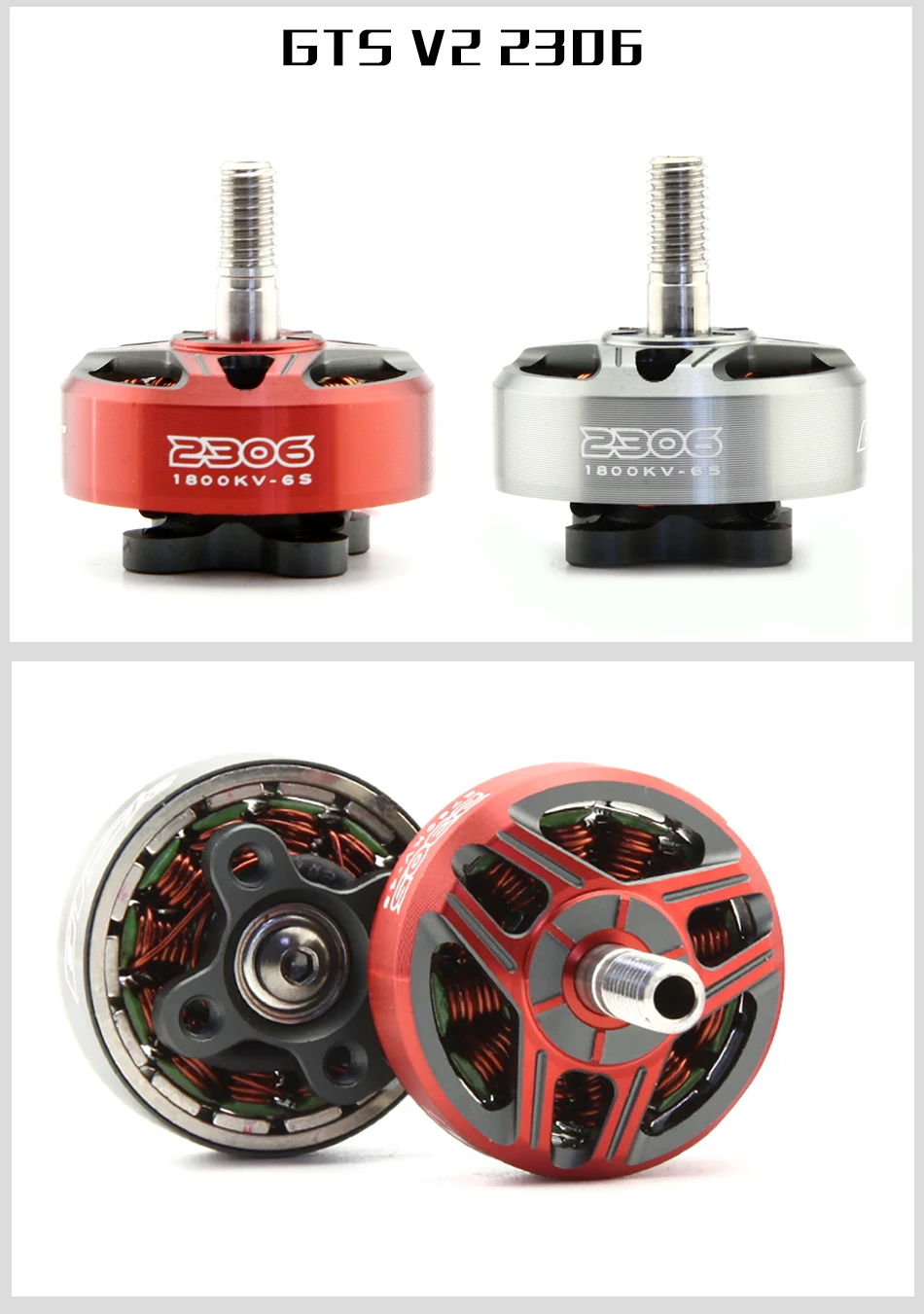 1 шт. RCINPOWER GTS2306 V2 1800KV 2500KV 2750KV 3-5S бесщеточный двигатель для RC моделей Мультикоптер рамка реквизит часть Accs