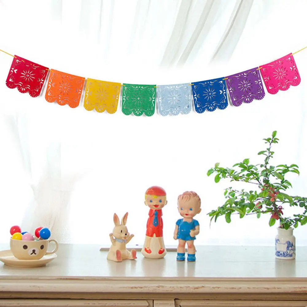 New arrival Novelty 1x Mexican Papel Picado Banner Flags Garland Wedding Spanish Mexican Party Decor for party anniversary