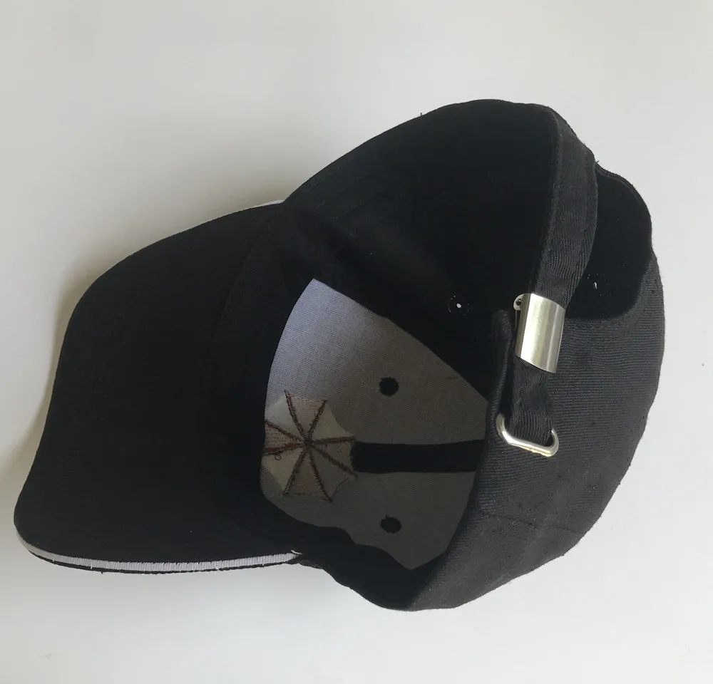 Biohazard зонтик корпорация логотип Аниме Черная шапка с вышивкой Косплей Бейсболка