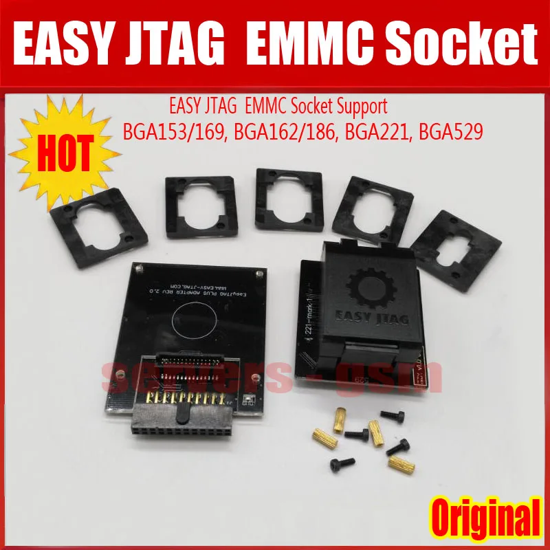 2020 NEW Original EASY JTAG PLUS BOX EMMC Socket (BGA153/169, BGA162/186, BGA221, BGA529)
