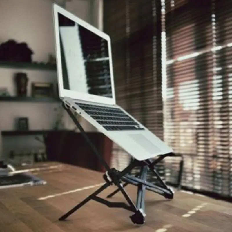 AMZDEAL Universal Height Adjustable Folding Stand Bracket Gasket Desktop For MacBook Laptop Notebook Table lapdesk Black AMZDEAL Universal Height Adjustable Folding Stand Bracket Gasket Desktop For MacBook Laptop Notebook Table lapdesk Black