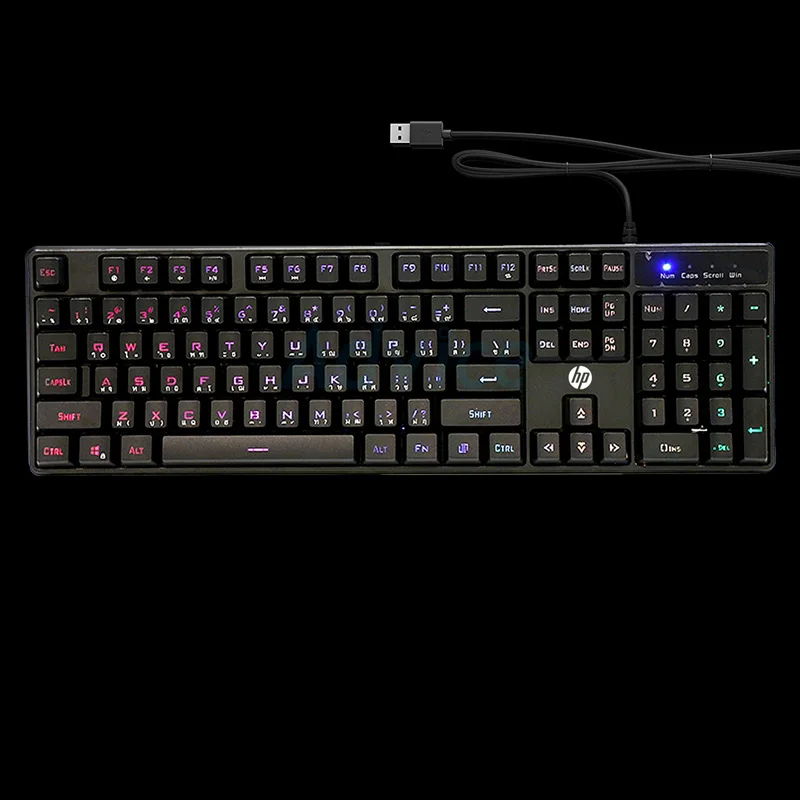 hp клавиатура RGB классический проводной K300 механический ручной Gaming Keyboard USB черно-белая клавиатура для Тетрадь ноутбука, настольного компьютера, ПК