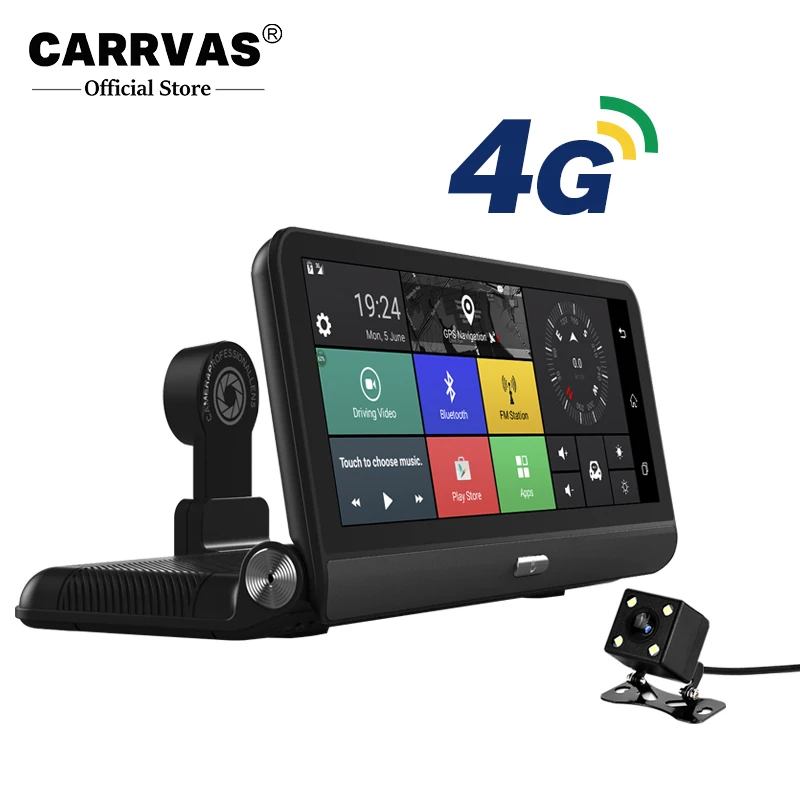 CARRVAS 4 г Android 5 1 Сенсорный экран Двойной объектив Видеорегистраторы для