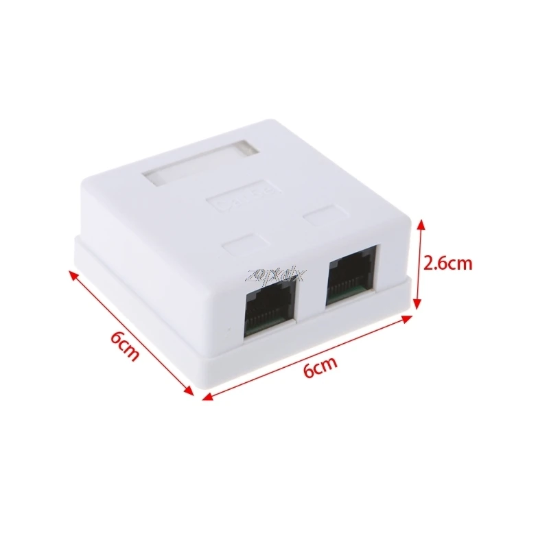 RJ45 Junction Box CAT5e Network Connector 2 Port Desktop Extension Cable Box Z09 Drop ship