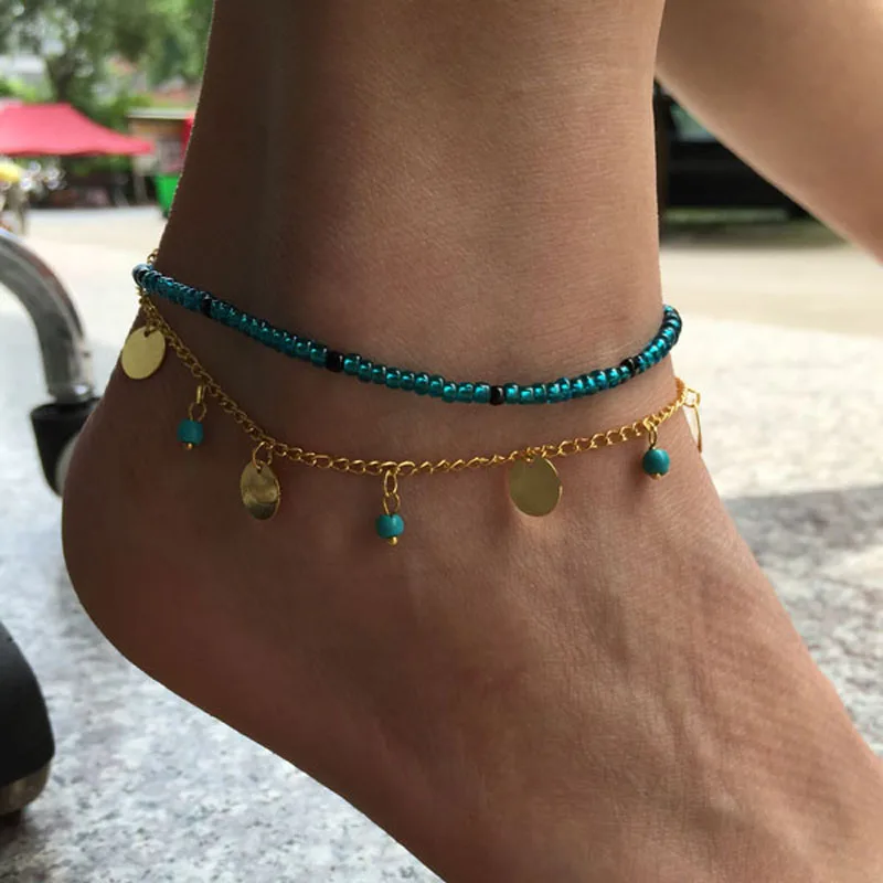 Ankle Bracelet On The Leg Chain Fashion Jewelry gold silver plated