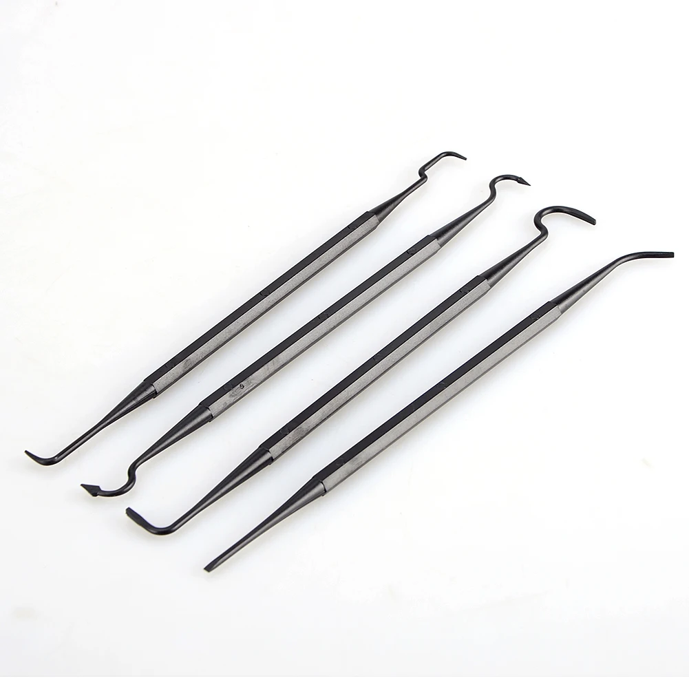 

4Pcs 8" Nylon Double Ended Pick Set Hunting Cleaning Tool Outdoor Portable Tube Cleaner Brush Hook Hunting Accessories Tool