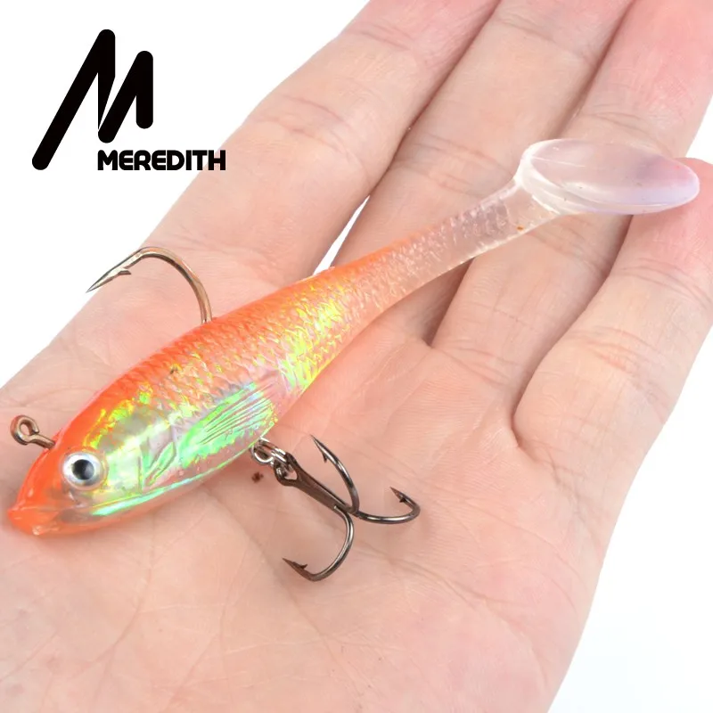 Meredith fishing 4 шт 19,4 г 10 см JXJ15-10 длинный хвост мягкие свинцовые рыболовные приманки Светящиеся рыболовные снасти мягкие приманки воблеры - Цвет: A