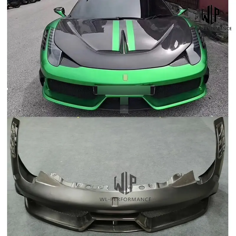 

458 Car body kit FRP unpainted Front lip splitter Rear lip diffuser Rear spoiler wing For Ferrari 458 SP style Car styling