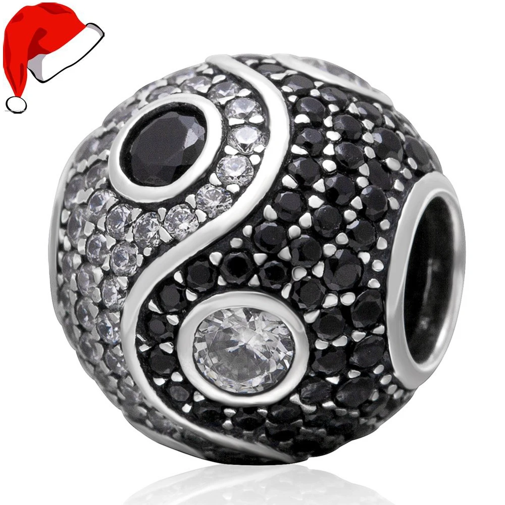 2018 New Style Original 925 Sterling Silver Yin Yang Tai Chi Beads fits for Pandora DIY Bracelets | Украшения и аксессуары