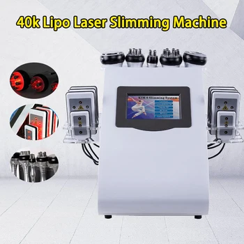 

New Design 6 In 1 Ultrasonic Cavitation Vacuum Lipo Laser Slimming Machine for Spa CE/DHL Fast Shipping