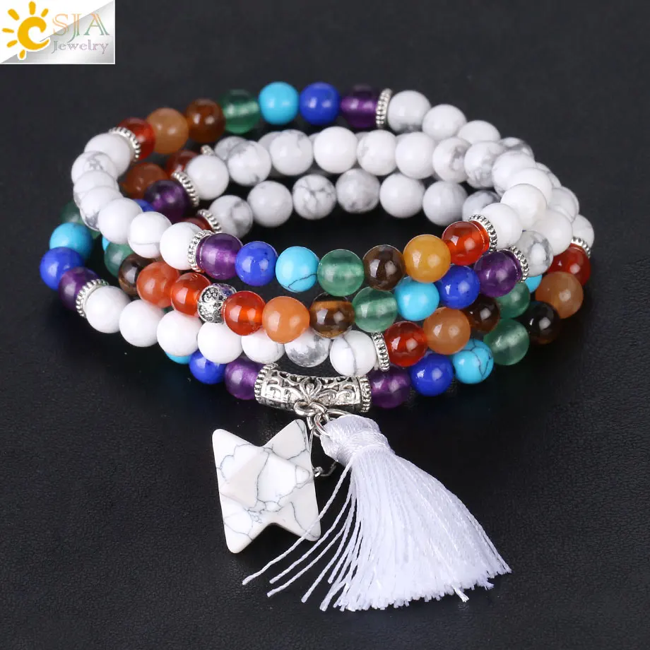 Mala De 108 Cuentas Con Encanto Mal De Ojo - Pulsera O Collar De Meditación, Protección Y Buena Suerte