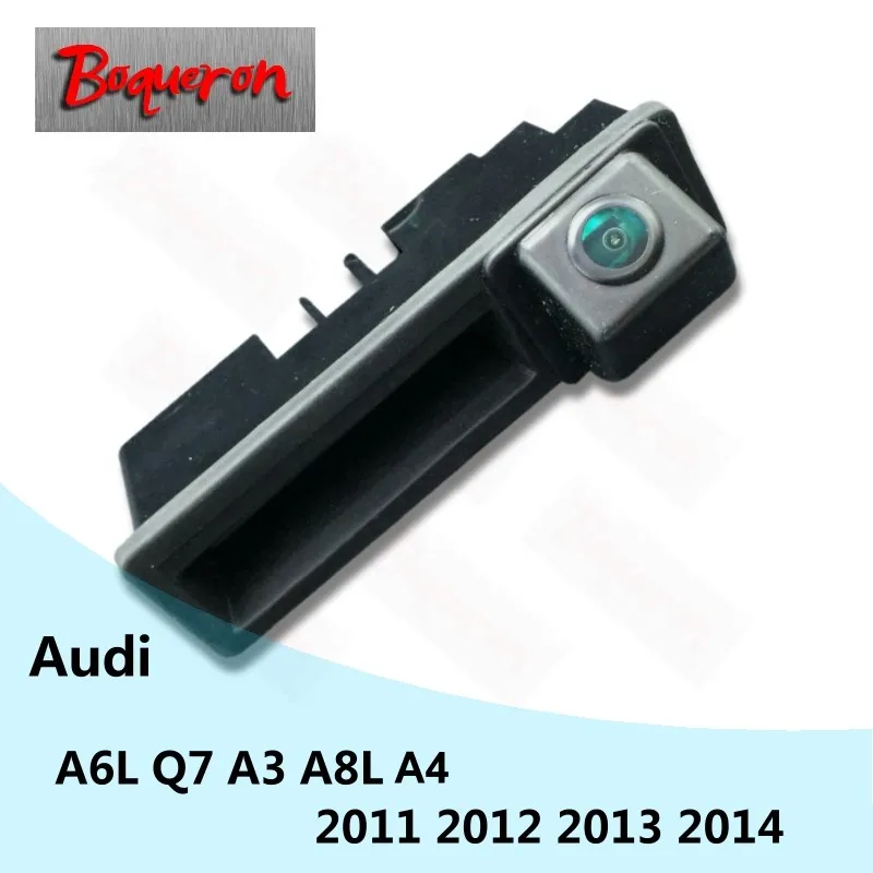 

for Audi A6L Q7 A3 A4 A8L 2011 - 2014 Trunk Handle Car Rear View Camera HD CCD Night Vision Reverse Parking Backup Camera
