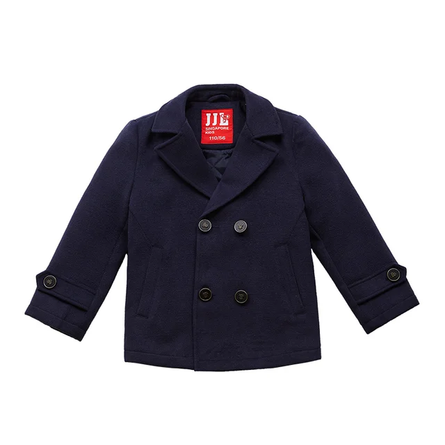 double breasted boys woolen coat kids blazer khaki spring warm boys ...