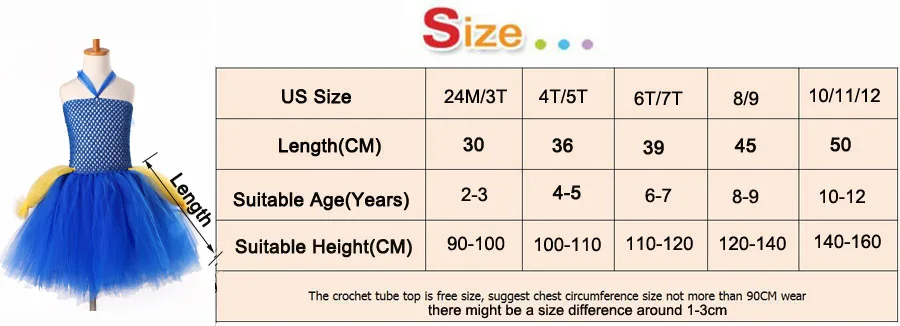 Kids Tang Fish Halloween Tutu Dress Summer Children Fancy Blue Tulle Costume Baby Girls (3)
