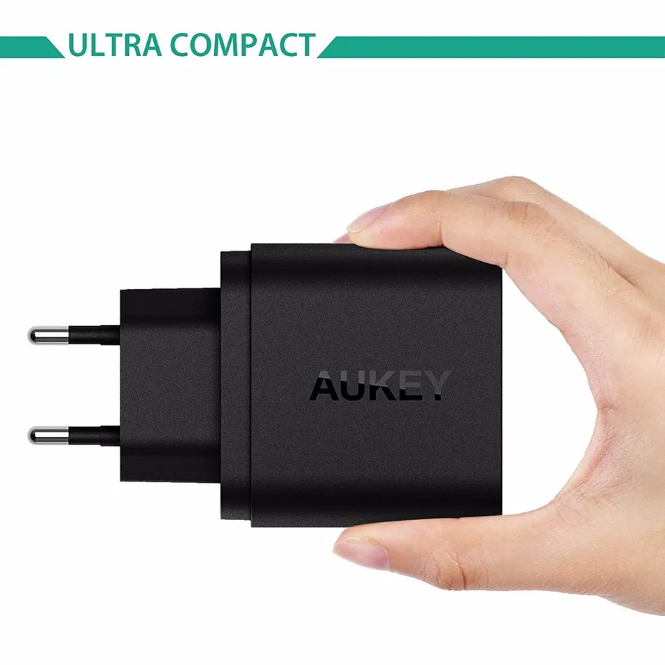 AUKEY 2 Порты быстрая Зарядное устройство 2,0 USB Smart стены заряда Адаптивная США ЕС штекер с 2 Micro USB кабель для передачи данных для sony LG iPhone Xiaomi