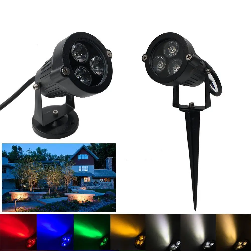 LED Lawn Lamp Light 9W DC 12V AC 240V Outdoor LED Spike Light Path