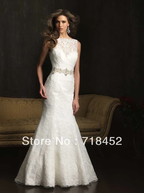 2013 New Fashion Lace Mermaid Wedding Dress Backless Free Shipping with