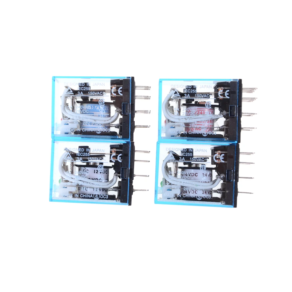 

High Quality LED MY4 General Purpose Relay 14pins Relais 12V 24V 110V 220V MY4NJ Relay Switch