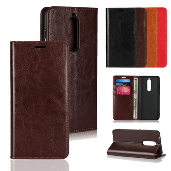 

For Nokia 2.2 3.2 Classic Genuine Leather Wallet Stand Flip Credit Card Pockets for Nokia 5.1 3.1 2.1 for Nokia 7 plus X6 2018
