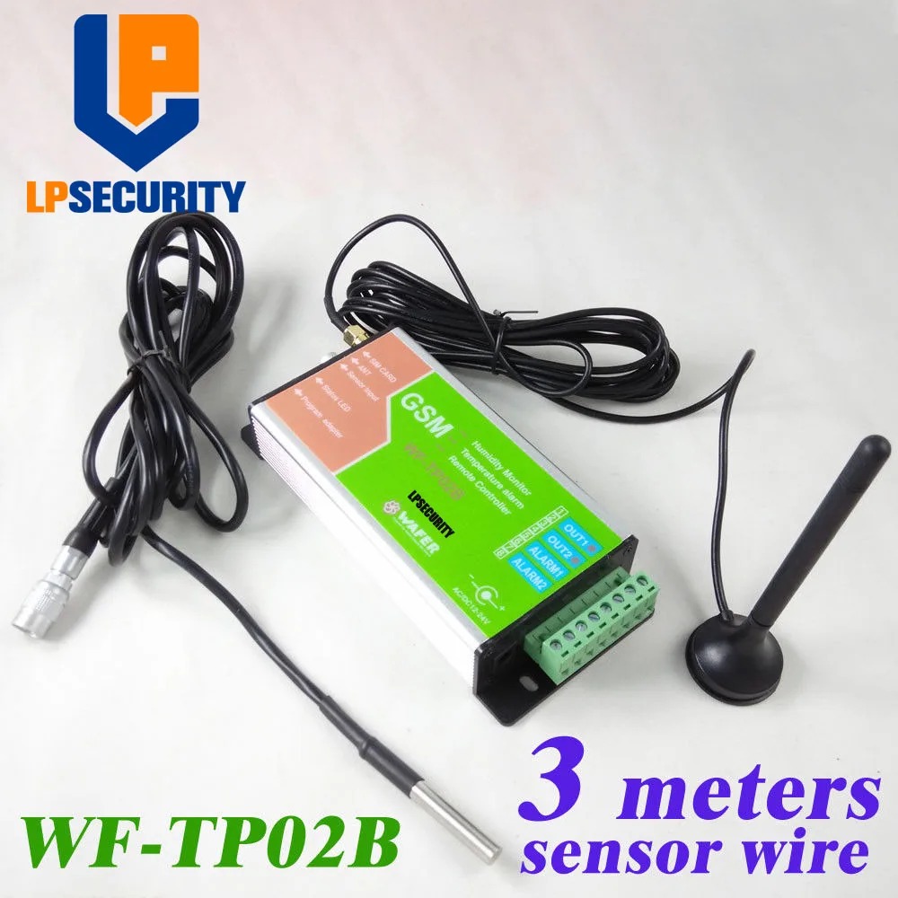 LPSECURITY GSM SMS GSM контроль температуры сигнализации пульт дистанционного управления WF-TP02B с 3 метрами