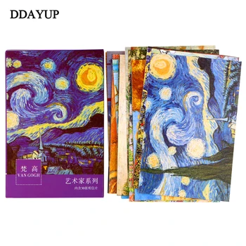 

30sheets/lot Van Gogh Oil Painting Postcards Vintage Greeting wish Card Fashion Gift Merry Christmas Card