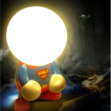 Бэтмен ночник отложным воротником Geek Супермен Ночная Бэтмен USB зарядки мультфильм анимация ночник