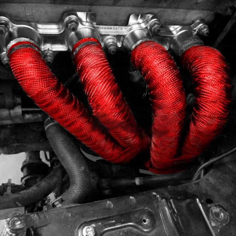 1.5M Roll Fiberglass Heat Shield Motorcycle Exhaust Thermal Tape Header  Pipe Heat Wrap Thermal Protection with Stainless Ties - AliExpress