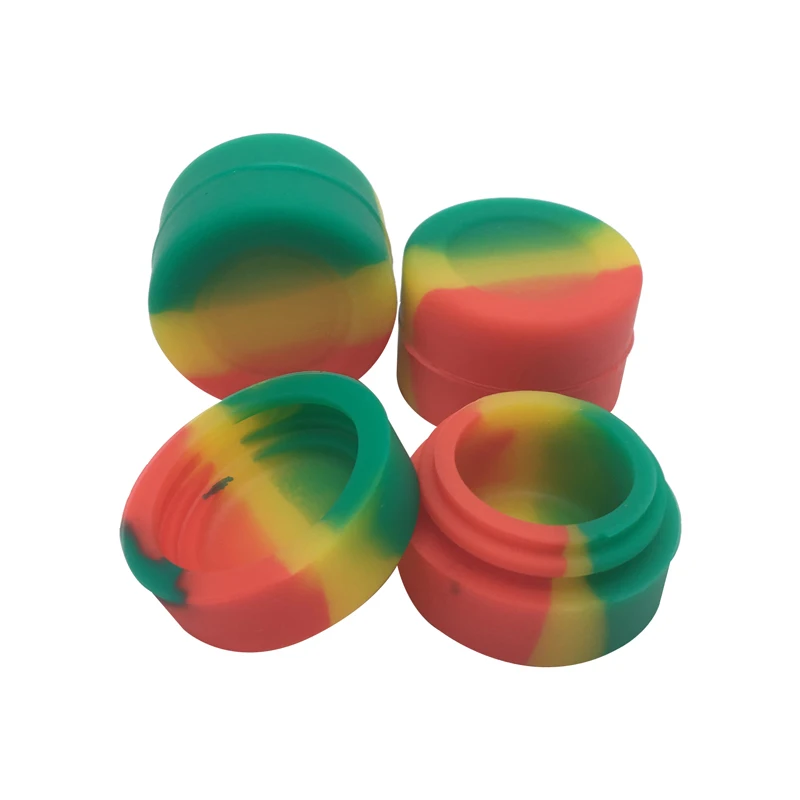Free Shipping Silicone Jars Dab Wax Container, 3ml Silicone Dab