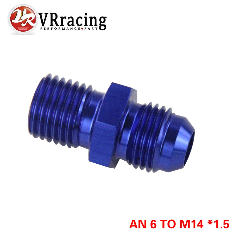 VR RACING BLUE Male 6AN 6 An Flare to M14x1.5 (мм) метрический прямой фитинг от до M14 * 1 5 Port. Адаптер SL816