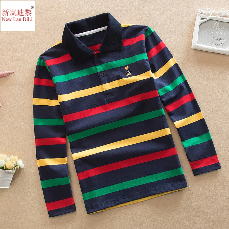 

Fast Shipping Top quality kids children boy t shirt kid boys clothing long sleeve cotton striped children's T-shirts
