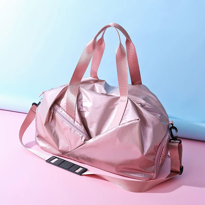 Женские спортивные сумки известного бренда большой однотонные нейлоновые молнии розовый Повседневное Сумка дорожная Для женщин дорожный