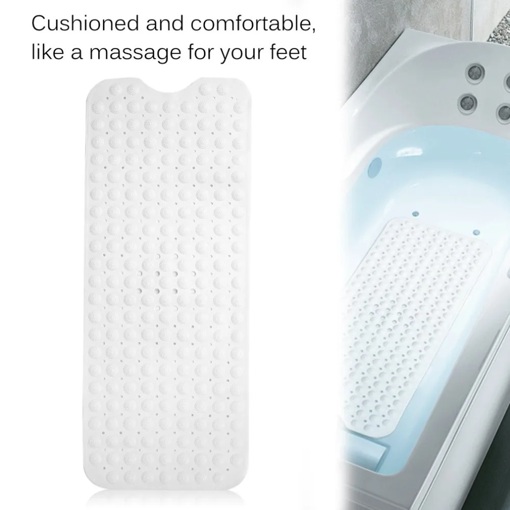 40*100cm White PVC Large Bathtub Non Slip Floor Mats Anti bacterial