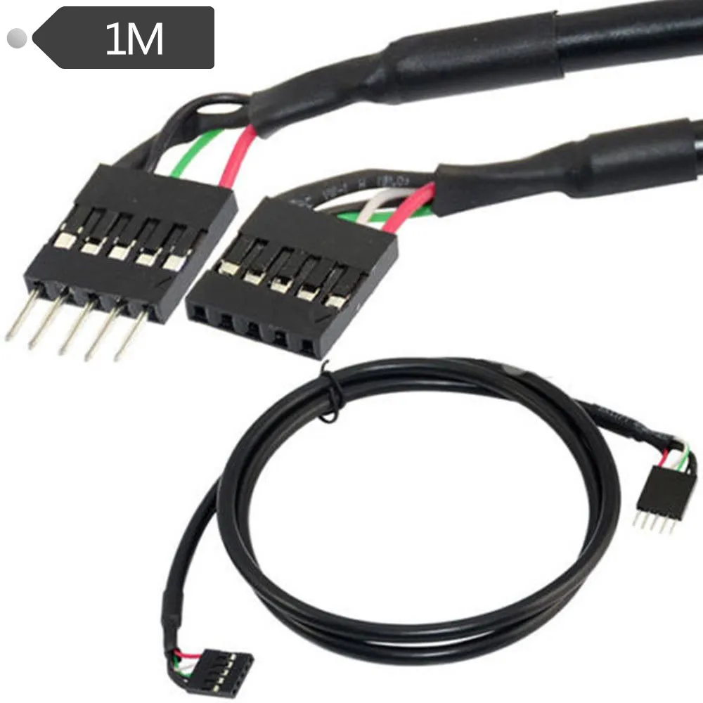 

1m Internal 5Pin USB IDC Motherboard Header Male to Female Extension Cable