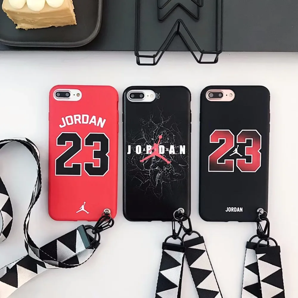 Trend Street Basketball Style Jordan Phone Case For iphone X 6 7 8 6S Plus Matte Soft silicone