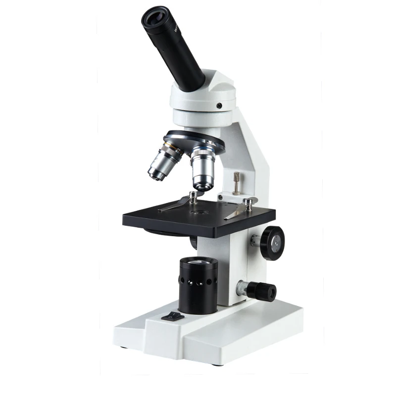 

40X 100X 400X Monocular Lab Biological Microscope Focus Coarse Fine Dual Adjustment Teaching Student Biological Microscopio