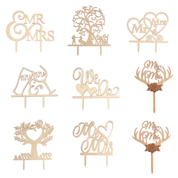

Mr & Mrs Cake Topper DIY Wedding Cake Topper Laser Cut Wood Letters Wedding Cake Decorations Favors Supplies Engagement Gifts