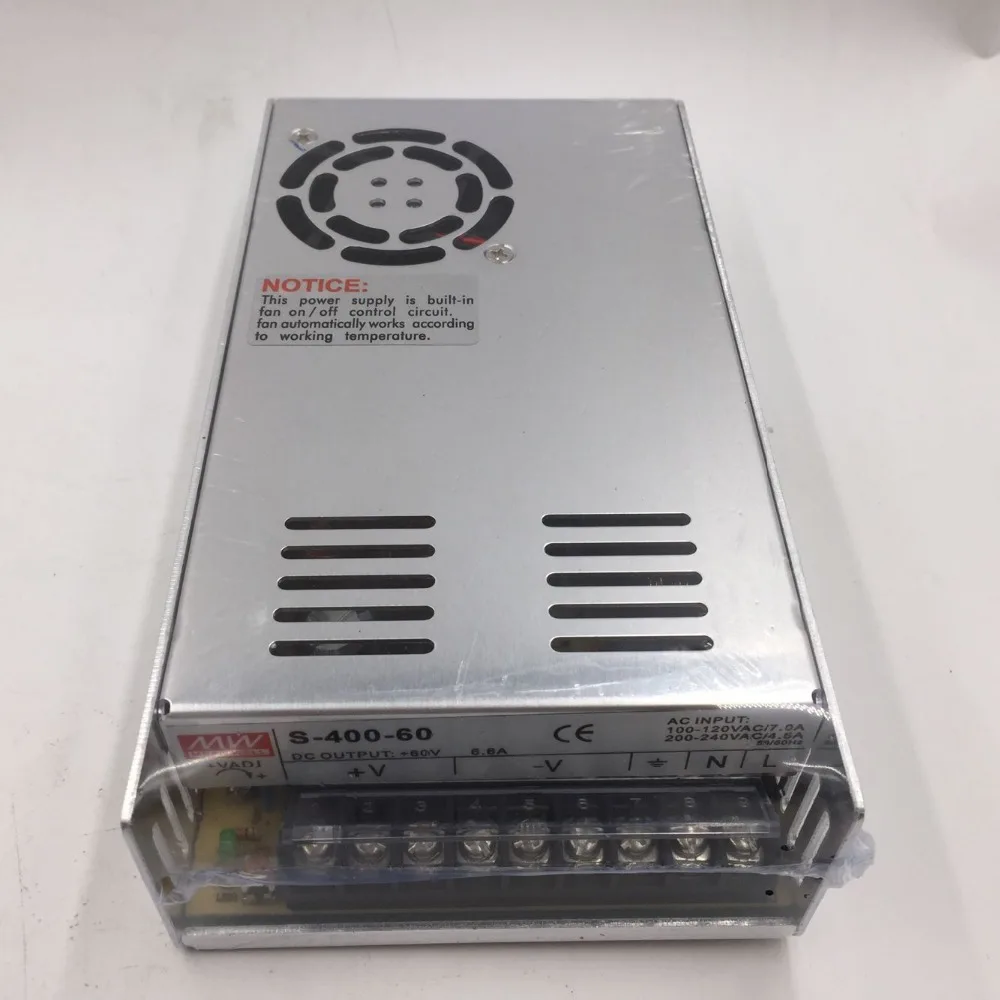 

400W 60VDC Switch Power supply, DC power S-400-60 6.6A for stepper motor