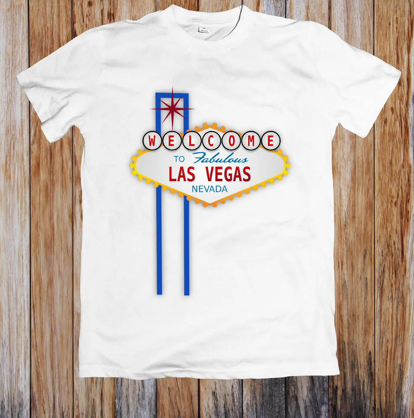 LAS VEGAS SIGN UNISEX T SHIRT Unisex New Cool Casual 100% Cotton Tee