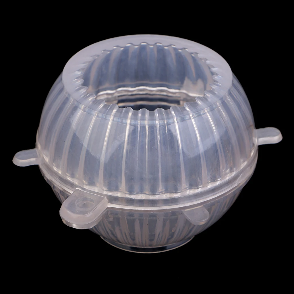Striped Round Flat Ball Shape Candle Mould Soap Mold for Candle Making DIY Craft