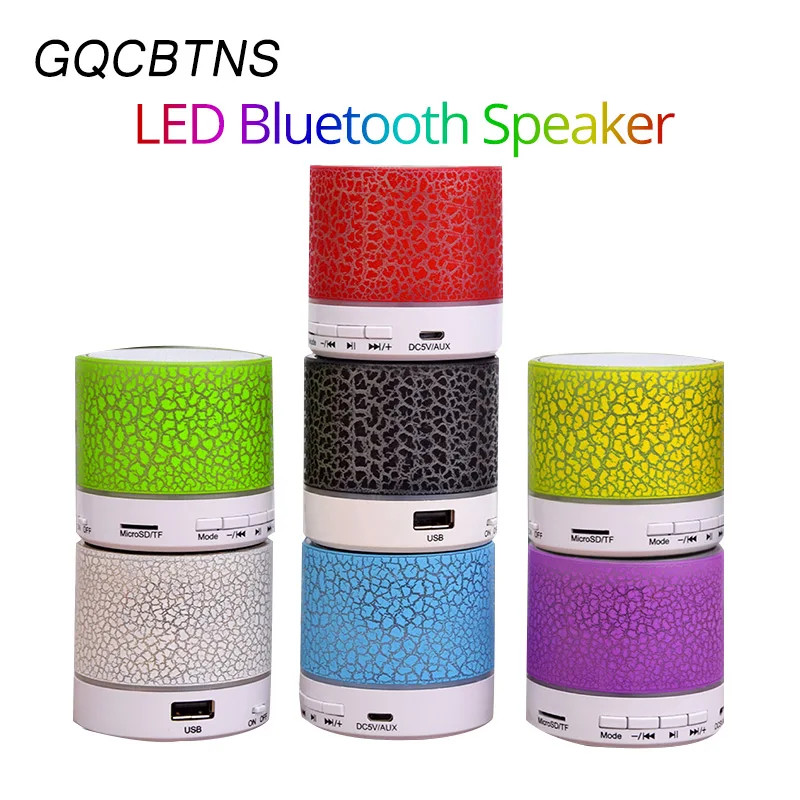

Bluetooth Speaker Mini Wireless Loudspeaker Crack LED TF USB FM AUX Subwoofer Portable Speakers mp3 stereo audio music player